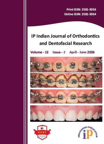 IP Indian Journal of Orthodontics and Dentofacial Research